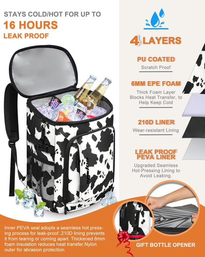 Capolo 36/45 Cans Cooler Backpack Insulated Waterproof for Women Men Lunch Backpack Coolers Leak Proof Soft Cooler Bags