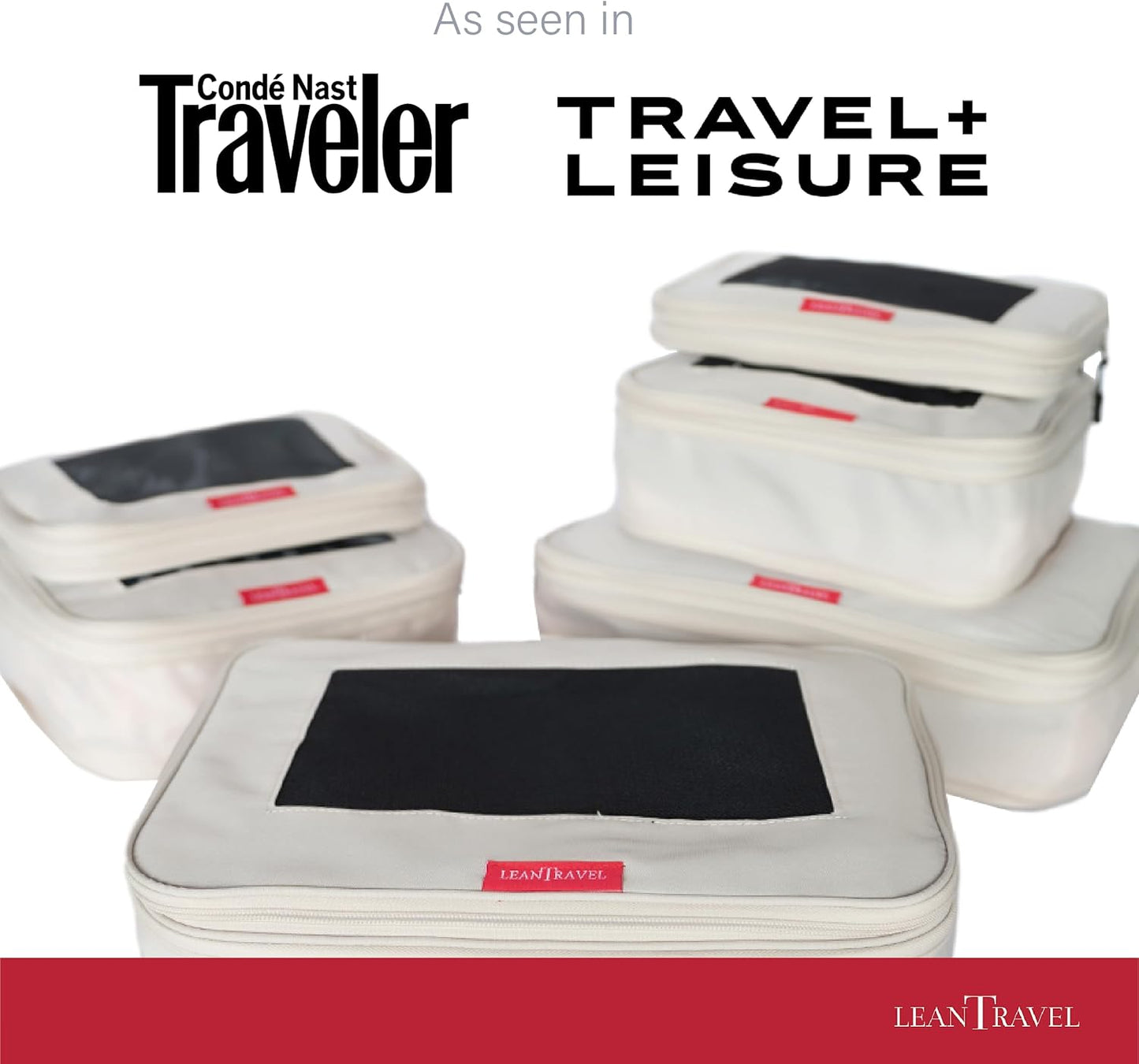 Compression Packing Cubes for Travel Organizers with Double Zipper, LeanTravel