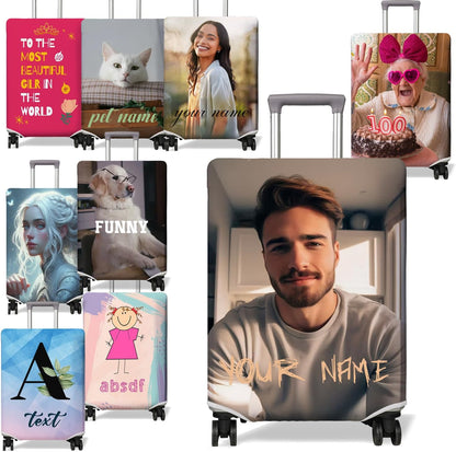 Travel Luggage Cover Suitcase Protector Fits 18-32 Inch Wheel Covers PatternedTravel Related Items Flower Luggage Protector Elastic M