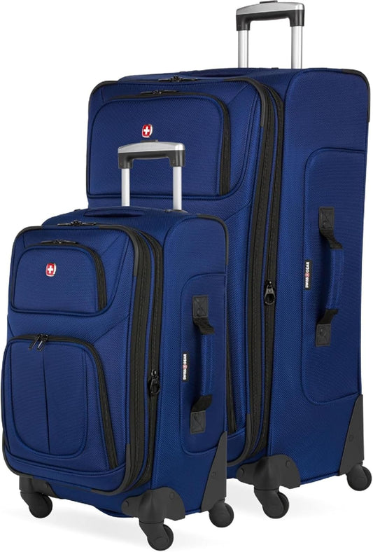 SwissGear Sion Softside Expandable Luggage, Blue, 2-Piece Set (21/29)
