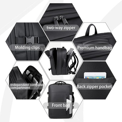 Vacuum-sealed travel computer backpack, Water-Resistant, - Image 2