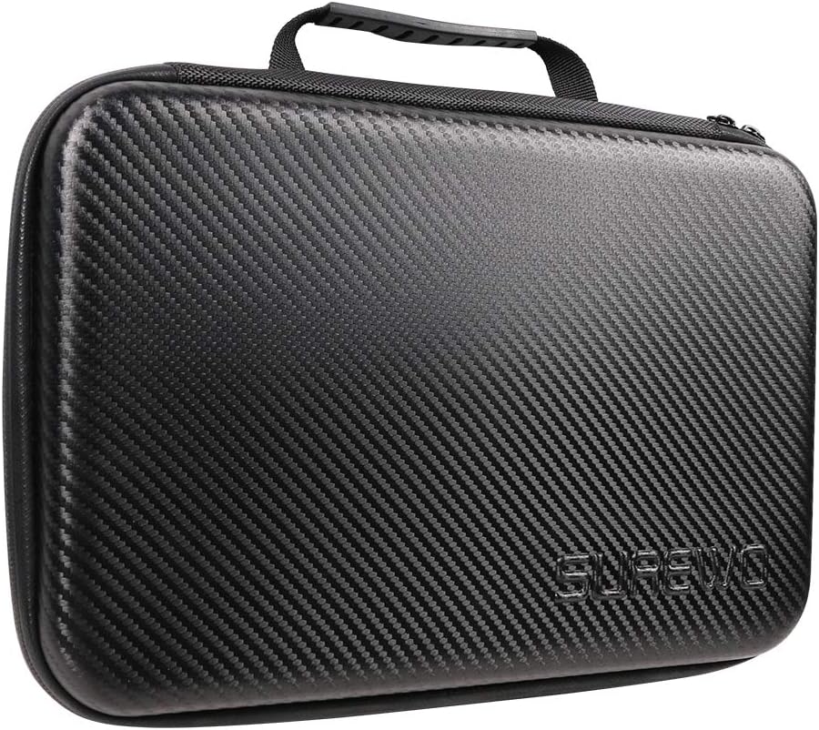 SUREWO Surface-Waterproof Carrying Case Compatible with GoPro Hero 13/12/11/10/9/8/7/(2018)/6/5 Black,DJI osmo action,AKASO/Campark/YI Action Camera and More