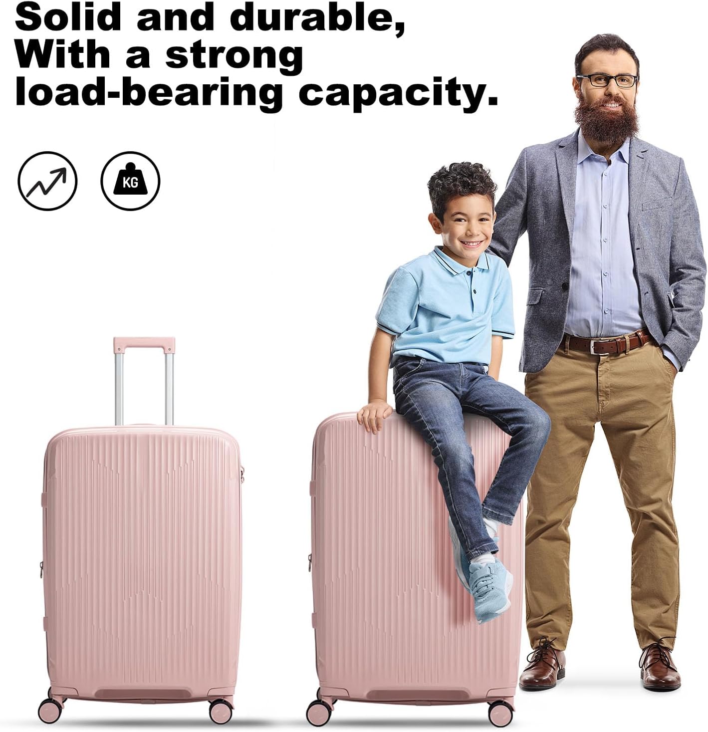 Nazhura Luggage Set, 3-Piece Hardside Suitcase Set, 20-inch Carry On, 24-inch, 28-inch Luggage