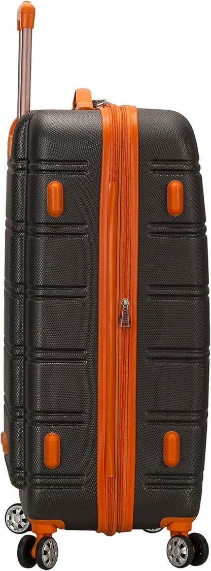 Rockland Melbourne Hardside Expandable Spinner Wheel Luggage, Charcoal, 2 Piece (20/28)