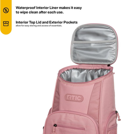 RTIC 15 Can Lightweight Backpack Cooler Soft Insulated Portable Bag for Lunch, Beach, Drink, Beverage, Travel, Camping, Picnic, Car, Hiking,