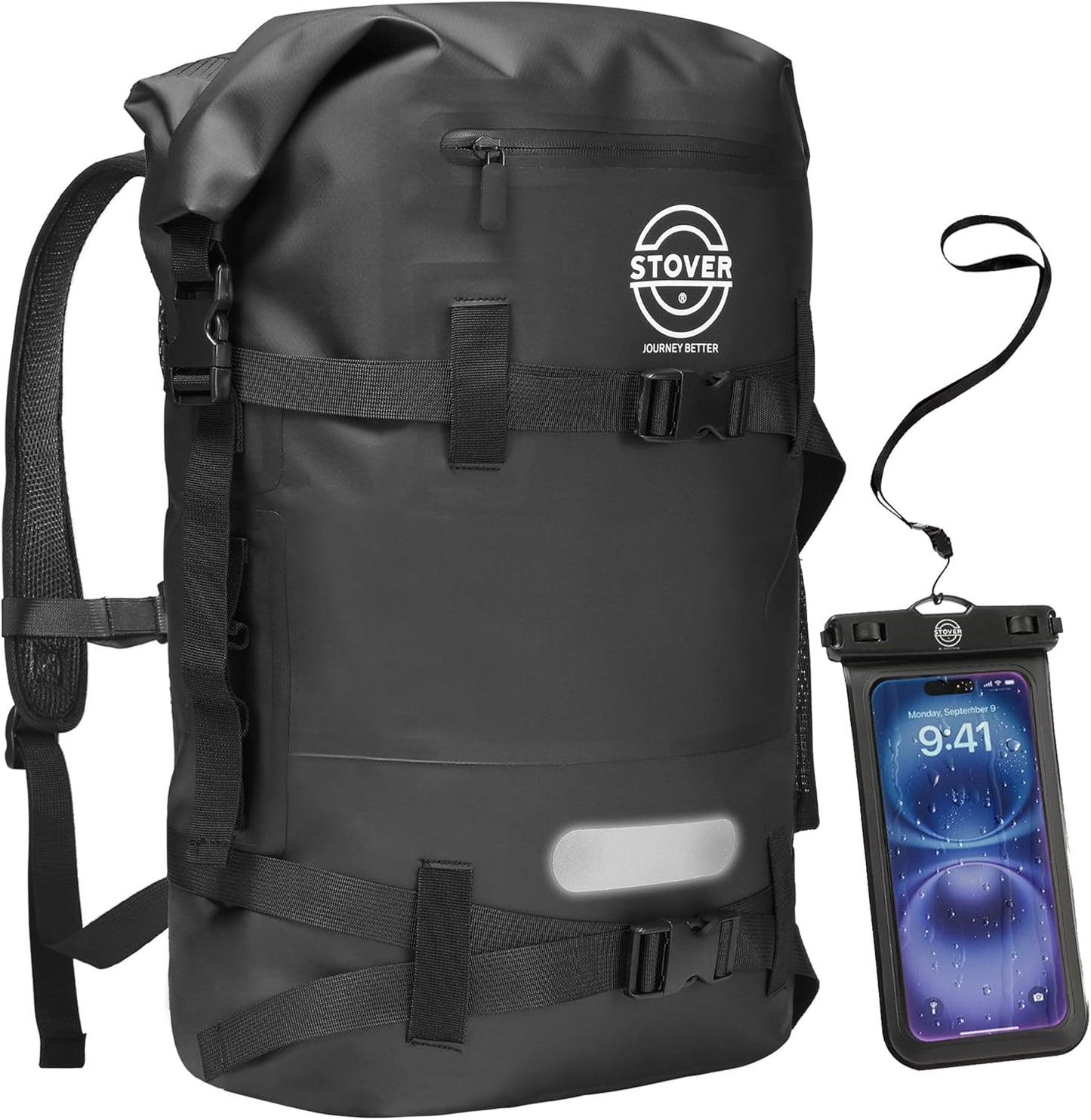 STOVER 5/10/25/30/40/55L Waterproof Backpack- Floating Dry Bag for Kayaking, Travel, Beach, Hiking, & Camping, Men/Women