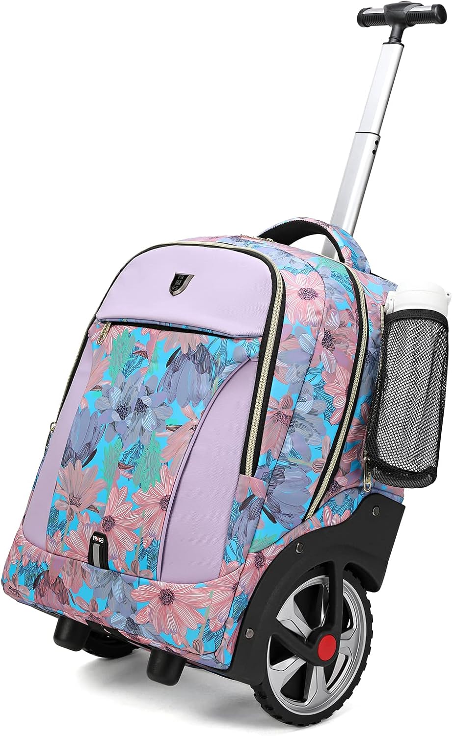 Rolling Backpack,Waterproof Backpack with Wheels for Business and Travel Commuter, Carry on Backpack with Laptop Compartment, Fit 17 Inch Laptop, Wheeled Backpack for Adults