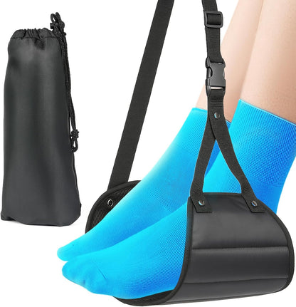Airplane Travel Foot Hammock, Perfect Airplane Footrest to Relax Feet, with an Adjustable Length, Foot Hammock Essential for Relaxing During Work or Travel