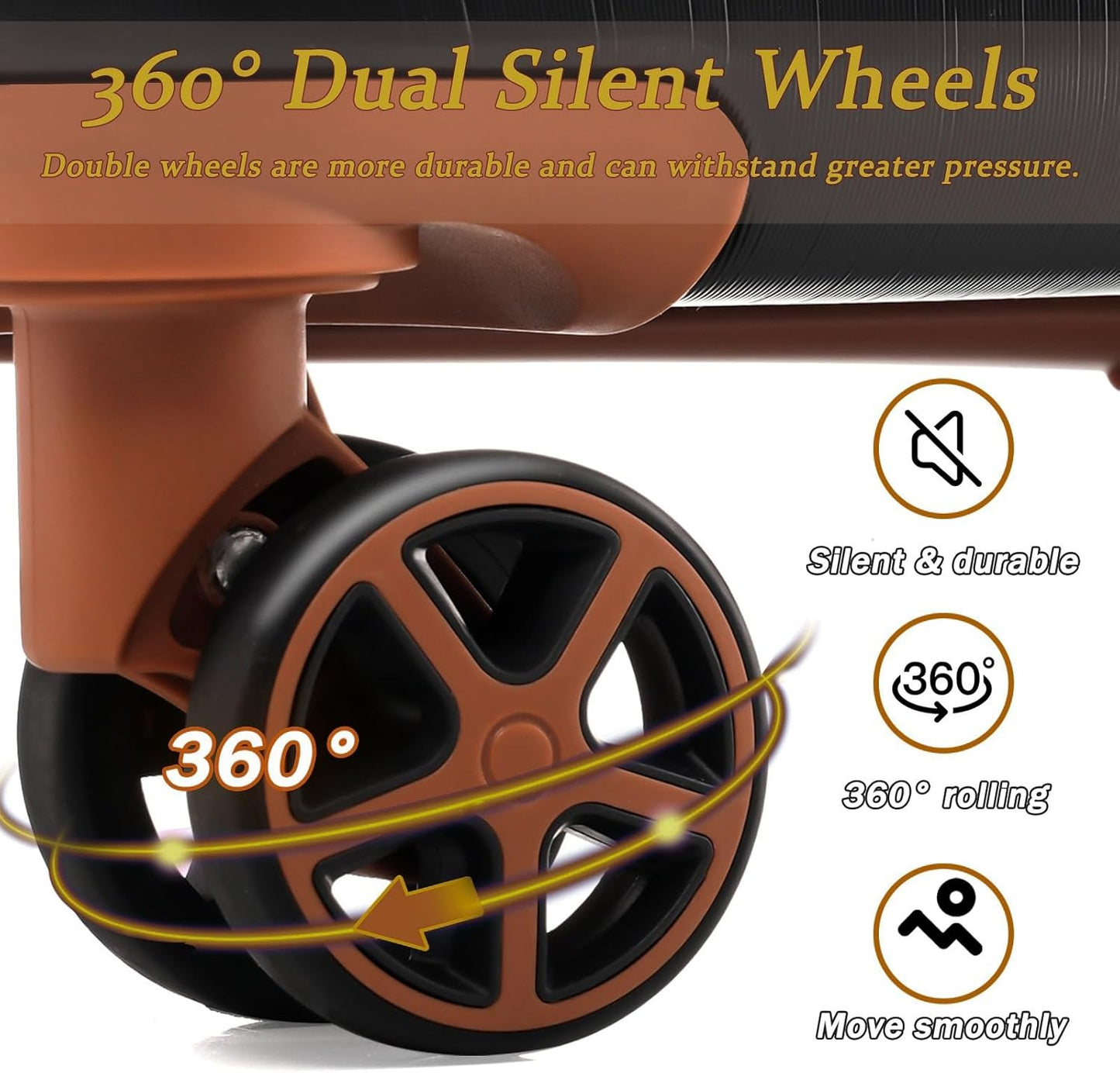 Merax 24 Inch Expandable Checked Luggage, Hardshell ABS Medium Suitcase with Spinner Wheels, TSA Lock, Lightweight Travel Suitcase for Long Trips and Vacations