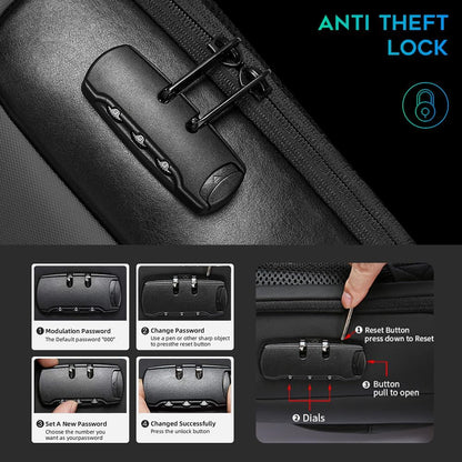 BANGE Anti Theft Backpack,Business Backpacks with USB Charging Port, Slim Laptop Back Pack Fit for 15.6 INCH,Men Travel Backpack with Water Bottle Holder for Men and Women…