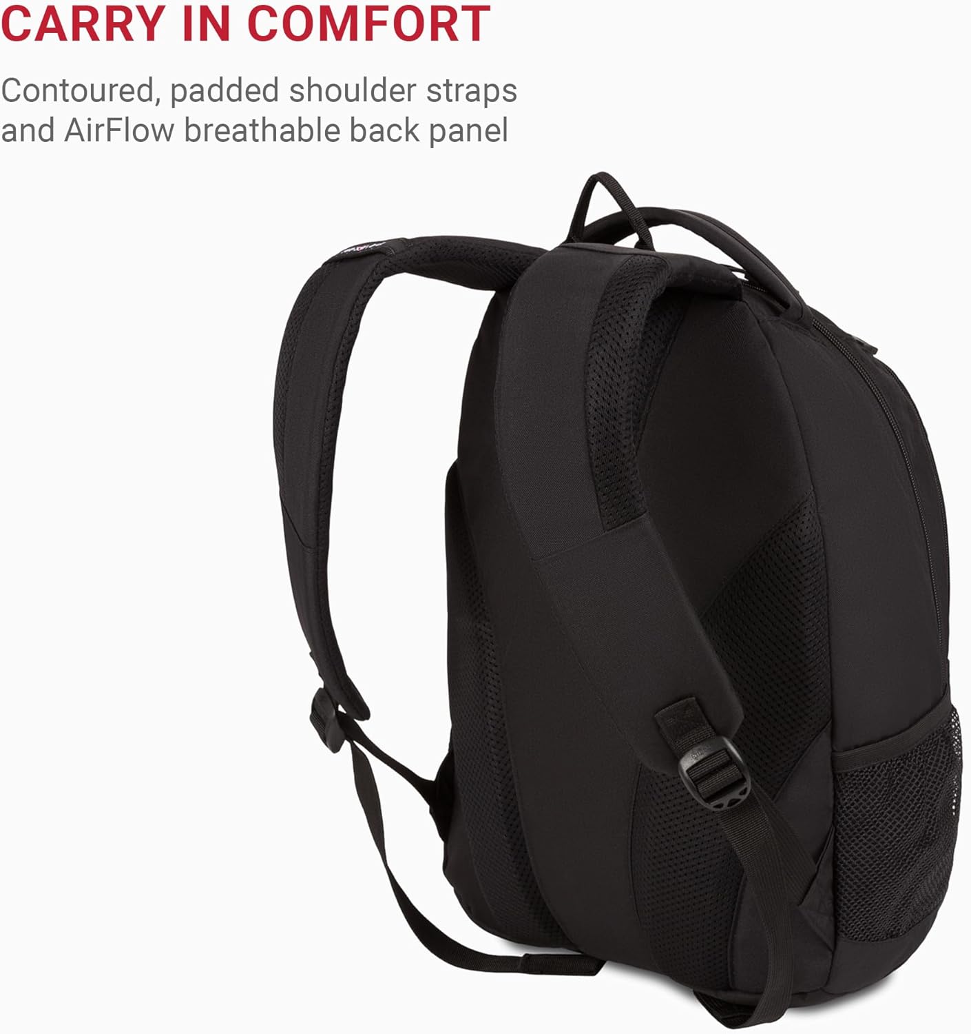 SwissGear 1186 Bungee Backpack, Black, 17-Inch