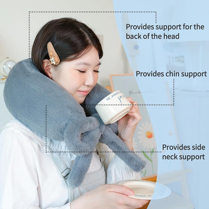 Travel Pillow Multifunctional Airplane Travel Neck Pillow Provides Neck and Lumbar Support During Travel Airplane Pillow Gray