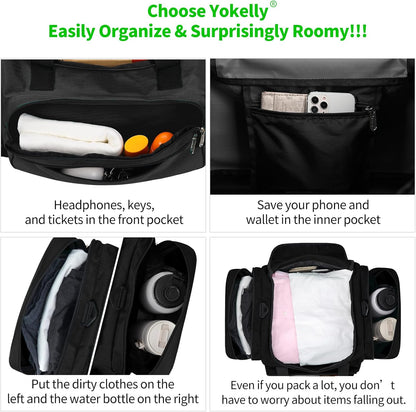 Sports Duffel Bag 20 inch for Travel Gym - Black