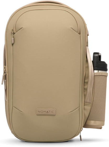 NOMATIC Navigator RS Pack - 15L w/ 6L Built-In Expansion - Water Resistant Coated Ripstop - Anti Theft Backpack - Laptop Bag - Computer Backpack (Sand)