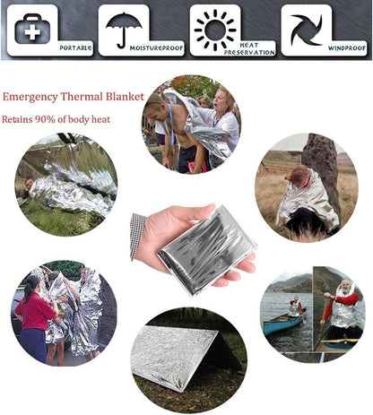 XUANLAN Emergency Survival Kit 13 in 1, Outdoor Survival Gear Tool with Survival Bracelet, Fire Starter, Whistle, Wood Cutter, Water Bottle Clip, Pen (Survival Kit 2)