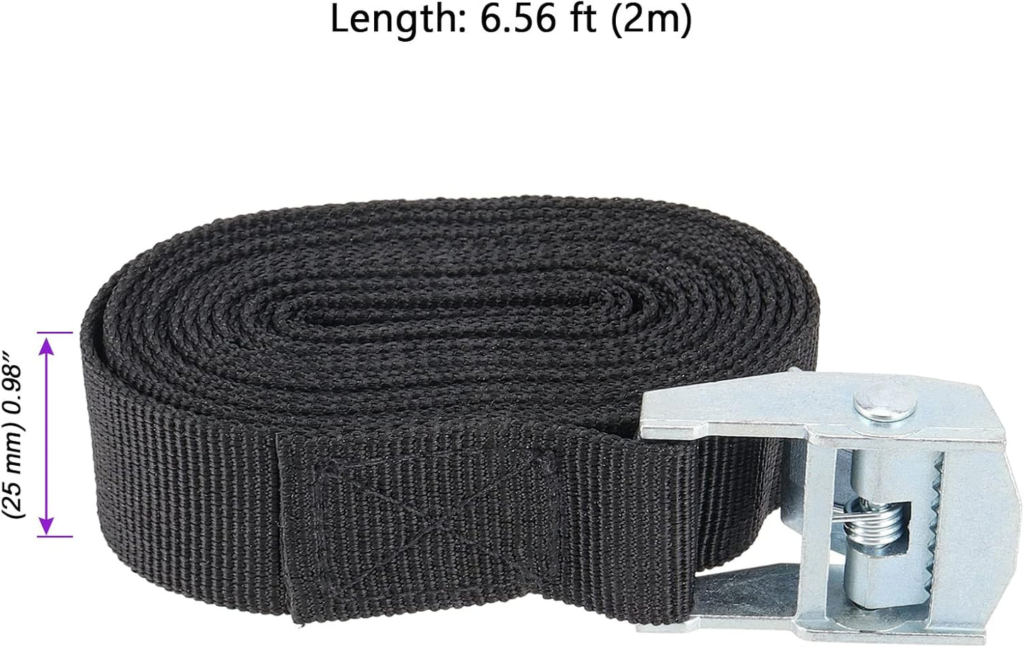 JOIKIT 15 Pack 6.5 Feet x 1 Inch Lashing Straps, Cam Buckle Tie Down Strap up to 660 Lbs for Kayak, Truck, Cargo, Car Roof Rack, Boat, Luggage