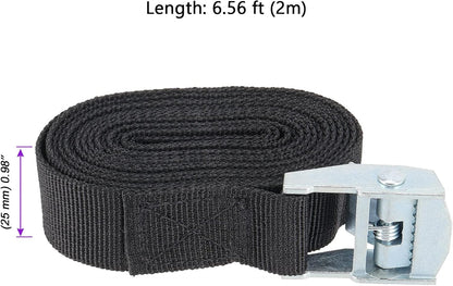 JOIKIT 15 Pack 6.5 Feet x 1 Inch Lashing Straps, Cam Buckle Tie Down Strap up to 660 Lbs for Kayak, Truck, Cargo, Car Roof Rack, Boat, Luggage