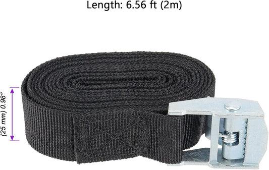 JOIKIT 15 Pack 6.5 Feet x 1 Inch Lashing Straps, Cam Buckle Tie Down Strap up to 660 Lbs for Kayak, Truck, Cargo, Car Roof Rack, Boat, Luggage