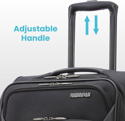 American Tourister 4 KIX 2.0 Expandable Softside Luggage with Spinner Wheels, 24 SPINNER, CLASSIC BLUE