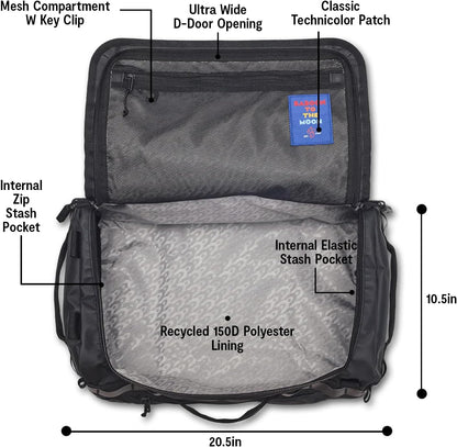 Baboon to the Moon Go-Bag Medium 40L – Detachable Straps, Small Duffle Bag for Travel, Gym Bag for Women, Mens Travel Bag, Duffel Bags for Traveling, Travel Duffel Bags for Women (Black)