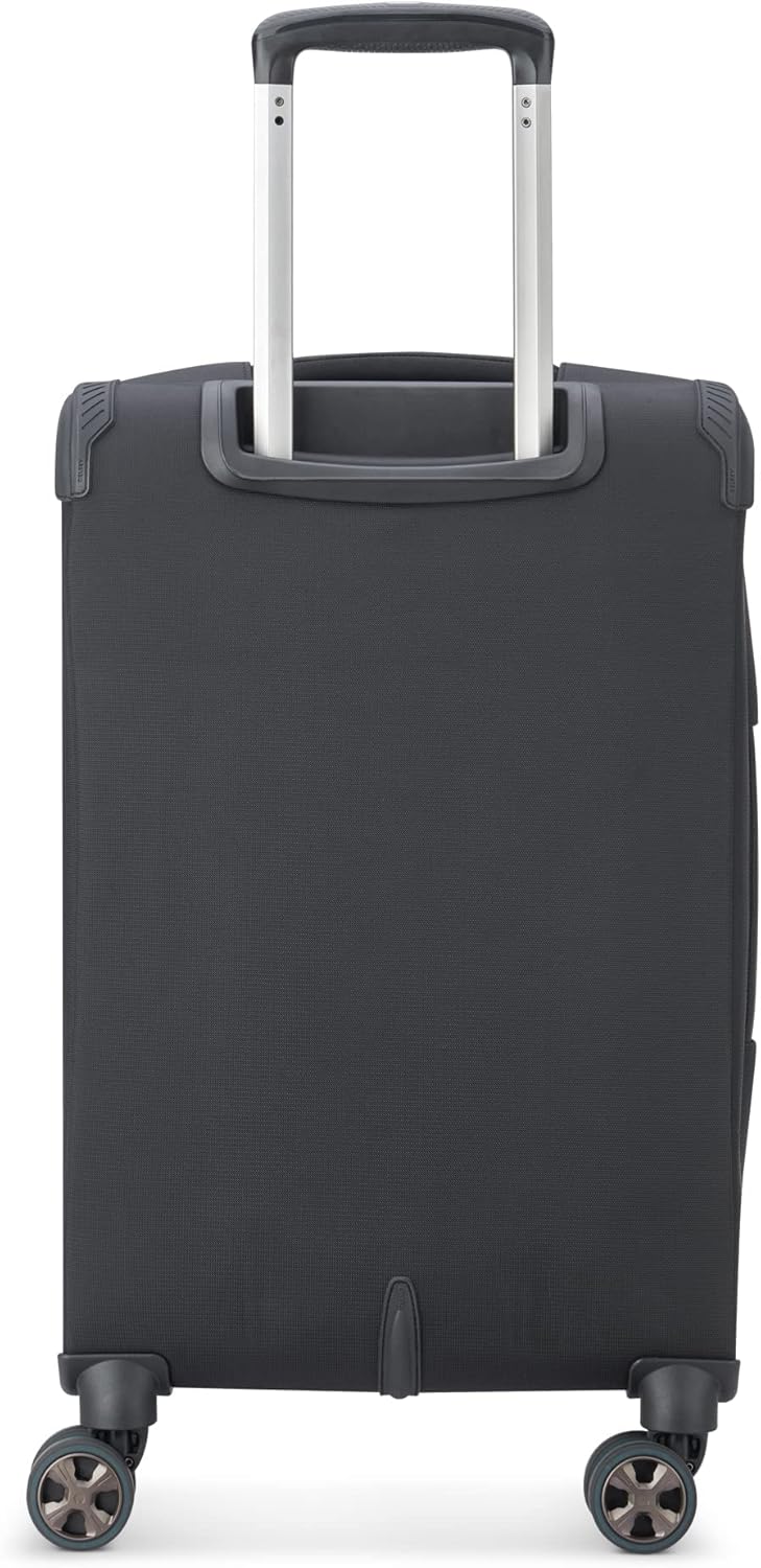 DELSEY PARIS Helium DLX Softside Expandable Luggage with Spinner Wheels, Black, Carry on 20 Inch
