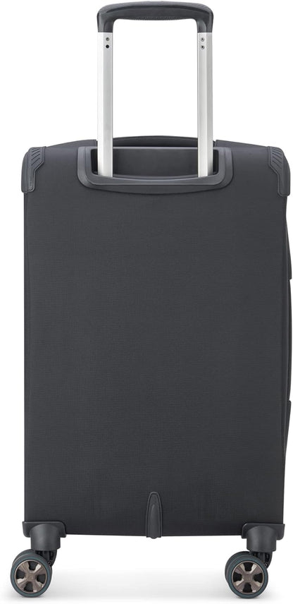DELSEY PARIS Helium DLX Softside Expandable Luggage with Spinner Wheels, Black, Carry on 20 Inch