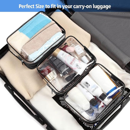 PACKISM Clear Makeup Bags, 4 Pack Quart Size Travel Bag TSA ApprovedTravel - Image 4