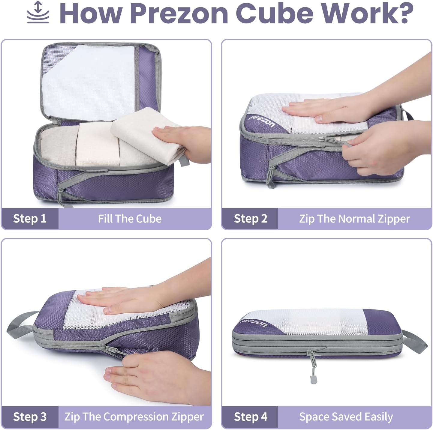 8 Set/6 Set/4 Set Compression Packing Cubes for Travel, Lightweight Vacation Travel Essentials, Travel Accessories for Suitcase Organizer Bags Set, Durable Luggage Organizer