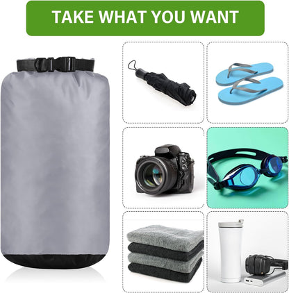 6 Pcs Waterproof Dry Bag Sack Lightweight Outdoor Dry Bags 35 L, 20 L, 15 L, 10 L, 5 L, 3 L Waterproof Boat Bag for Kayaking, Backpacking, Hiking, Camping Rafting(Dark Color)