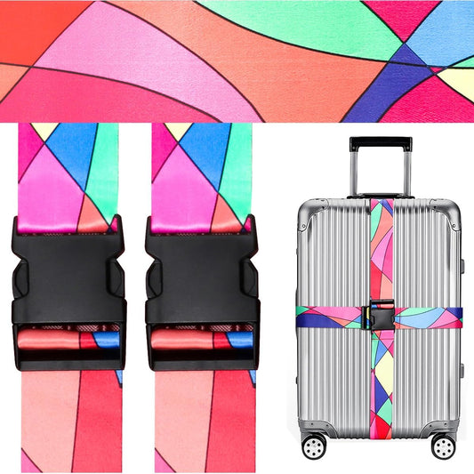 Adjustable Travel Luggage Strap Suitcase Belt Travel Bag Accessories 1.96 in W x 6.23 ft L