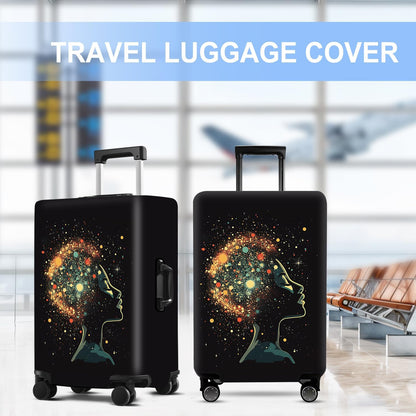 Luggage Cover Washable Suitcase Protector Anti-scratch Suitcase cover Fits 20-34 Inch Luggage (Girl-7, XL(32-34inch suitcase))