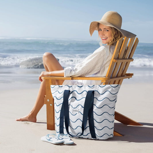 G4Free Beach Bag, Waterproof Beach Bags for Women, Personalized Strap Tote Bag for Women Birthday Gifts