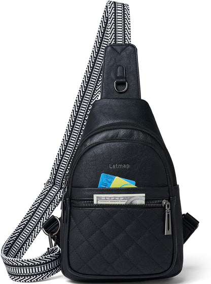 Sling Bag For Women Fanny Pack Crossbody Travel Shoulder Belt Bags Tote Backpack Purse Faux Leather