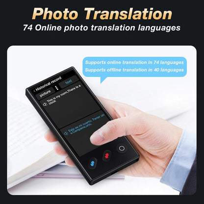 Language Translator Device 2025, AI & ChatGPT & No WiFi Needed, Real-Time Two Way Voice/Photo Translation, 148+ Languages Offline/Online, Portable for Business, Learning & Global Travel