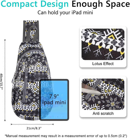 TITECOUGO Small Sling Bag, Lightweight Crossbody Backpack for Men Women, Shoulder Bag for Sports and Outdoor