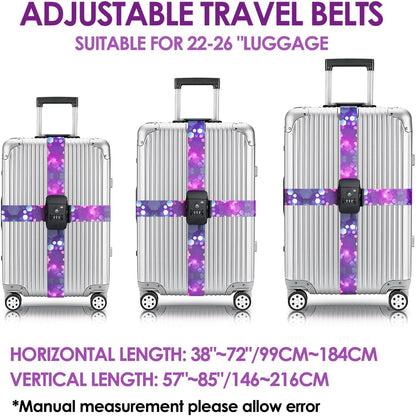Adjustable Travel Luggage Strap Suitcase Belt Travel Bag Accessories 1.96 in W x 6.23 ft L