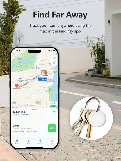 Tracker Tags, Item Finder Work with Apple Find My (iOS Only), Tracking Device Locator Smart Tag for Luggage, Keys, Wallet, Bike, Pets, Bags (Multi-Color, 4 Pack)