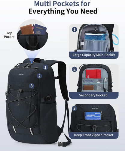 ECOHUB Hiking Backpack 30L Travel Backpack Lightweight Casual Daypack Water Resistant Camping Bag Outdoor Sports Back pack for Men Women