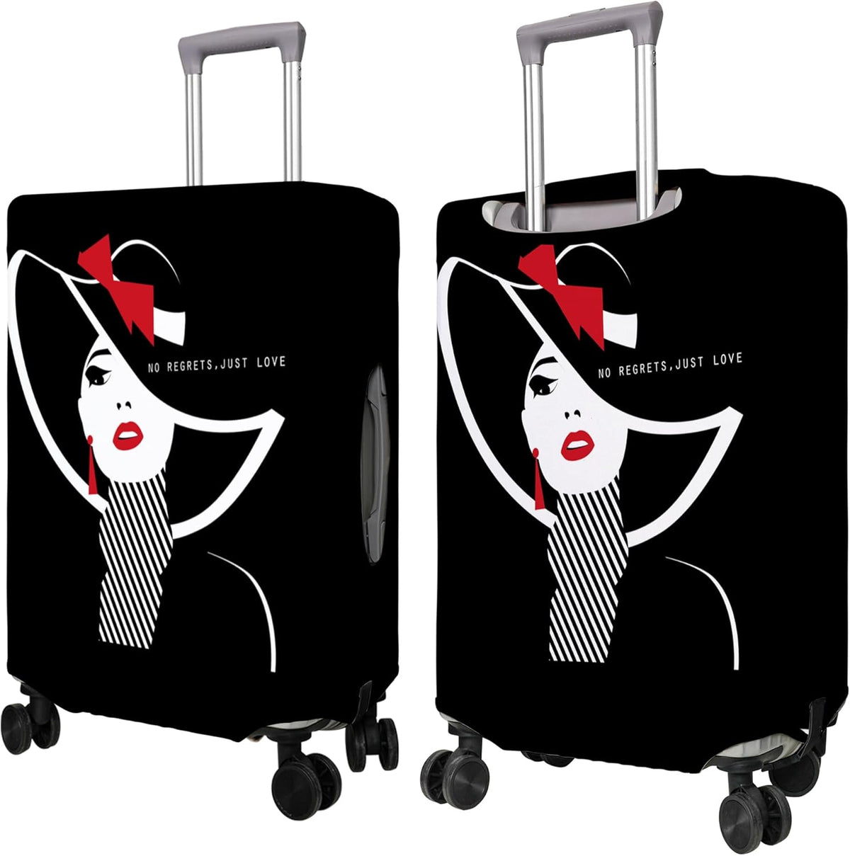Travel Luggage Cover Suitcase Protector Fits 18-32 Inch Wheel Covers PatternedTravel Related Items Flower Luggage Protector Elastic S