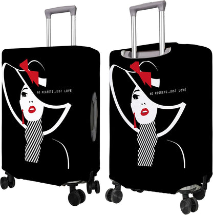 Travel Luggage Cover Suitcase Protector Fits 18-32 Inch Wheel Covers PatternedTravel Related Items Flower Luggage Protector Elastic XL
