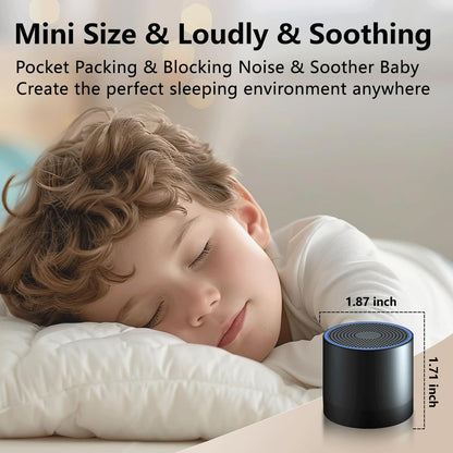 Portable Sound Machine Mini White Noise Machine with 30 Soothing Sounds for Newborn Kids Adults Rechargeable Sleep Brown Noise Machine with 4 Timers Memory Function for Travel Camping Home and Office