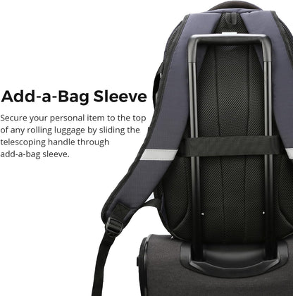 Swissdigital Design Laptop Backpack with USB Charging Port, TSA Travel Backpack Fits 15.6 inches Computer, 31L College School Backpack for Men, Blue Camo | SD803