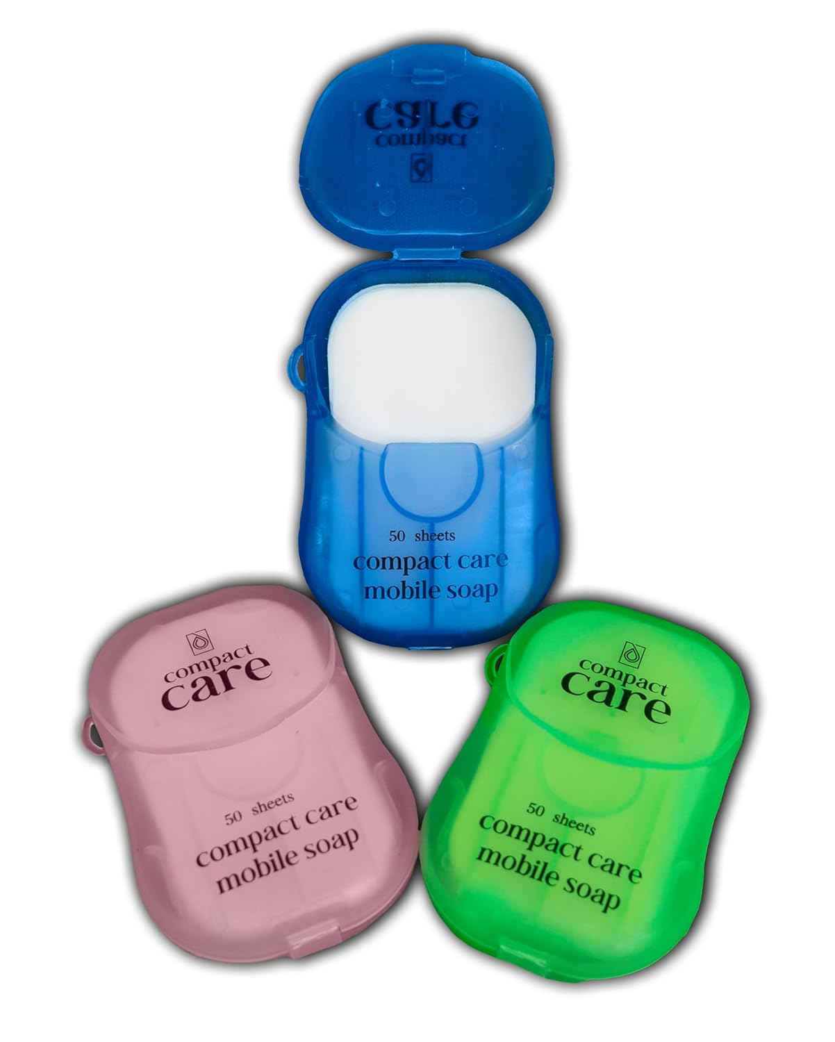 Portable Soap Sheets – 500pcs (10 Travel Cases × 50 Sheets) – Pocket-Size Biodegradable Hand Wash Paper for Travel, Camping, Hiking, Emergency Kits