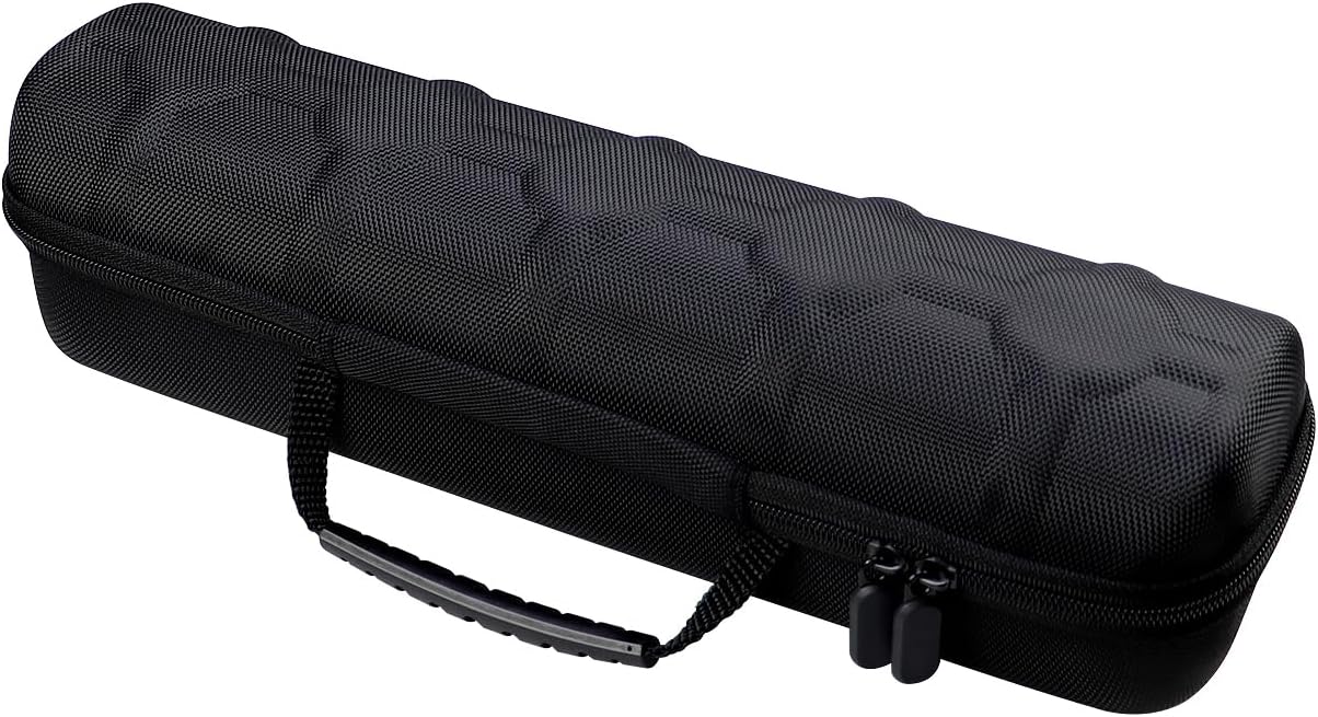 Juntan 5 Slots Hard Watch Travel Case, Portable Nylon Zipper Storage Organizer Box for Men Women with Soft Compressible Foam Pillow Black