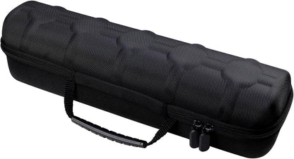 Juntan 5 Slots Hard Watch Travel Case, Portable Nylon Zipper Storage Organizer Box for Men Women with Soft Compressible Foam Pillow Black