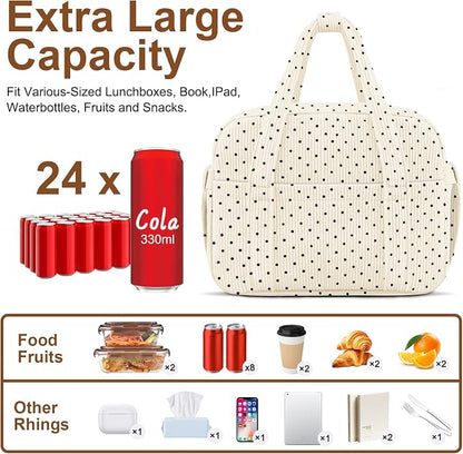Corduroy Lunch Box Lunch Bag for Women Adults Men, Cute Insulated Work Reusable - Image 2