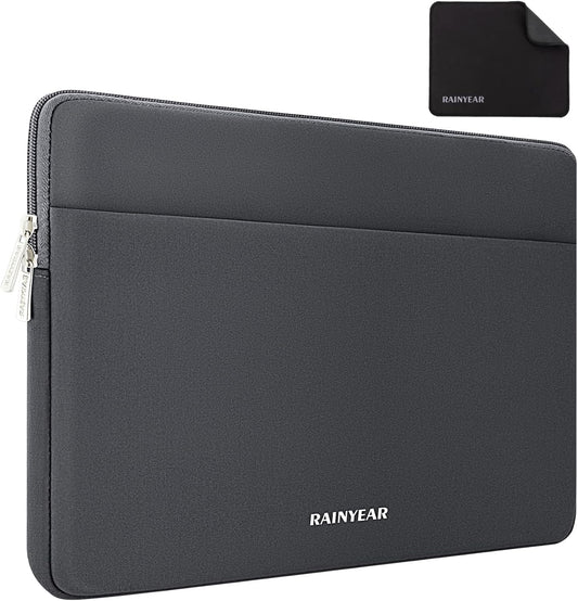 RAINYEAR Laptop Sleeve Case 15.6 Inch, Protective Portable Case with Front Pocket, Briefcase Handbag Computer Carrying Bag Laptop Bag Compatible for HP, Dell, Asus, Lenovo, Notebook, Gray