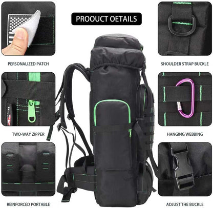 Hiking Backpack for Men 70L/100L Camping Backpack Military Rucksack Molle 3 Days Assault Pack for Climbing