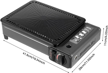 Dual Fuel Camping Stove | Windproof Portable Gas Stove with Adjustable Flame | Butane & LPG Outdoor Cooker | Lightweight Design(7.05lbs) for Backpacking, Hiking & Emergency Cooking