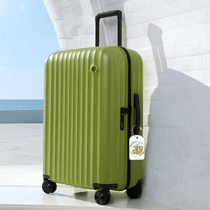 Cute Sloth Luggage Tag for Suitcase Set of 2 PU Leather Cute Luggage Tags with Stainless Metal Loop ID Label Privacy Flap Suitcase Tags for Women and Men Travel